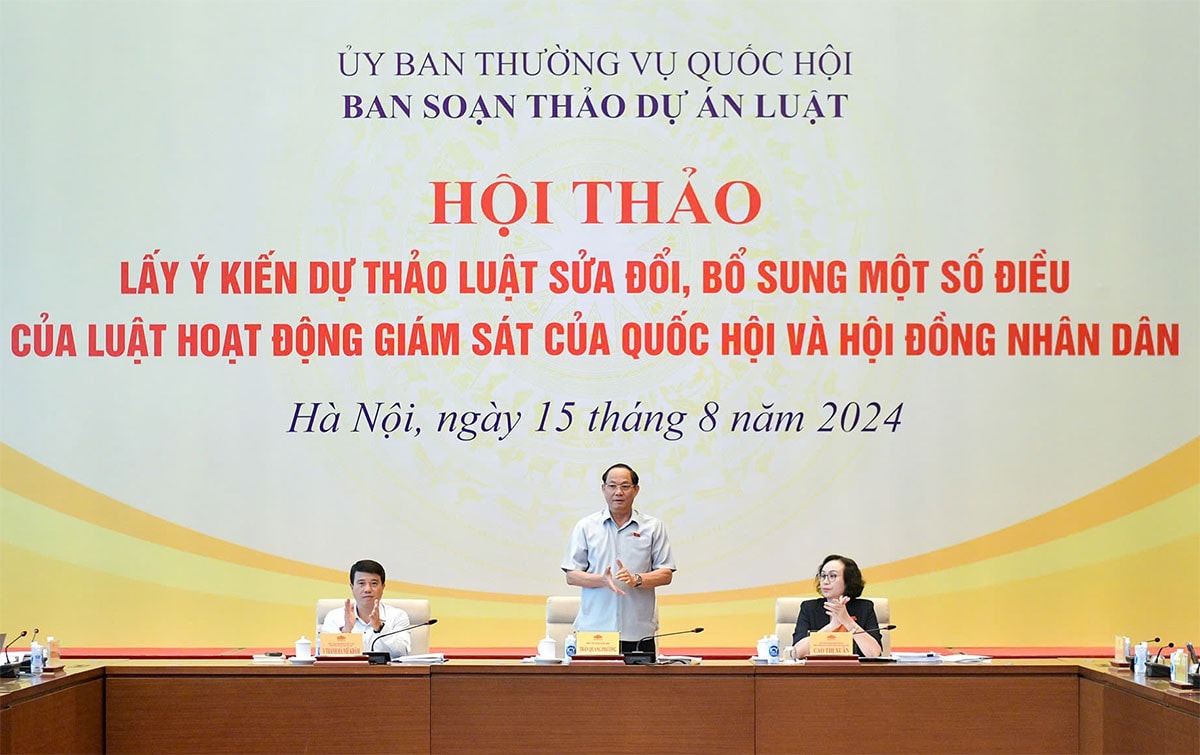 Hội thảo lấy ý kiến dự thảo Luật sửa đổi, bổ sung một số điều của Luật Hoạt động giám sát của Quốc hội và HĐND -0