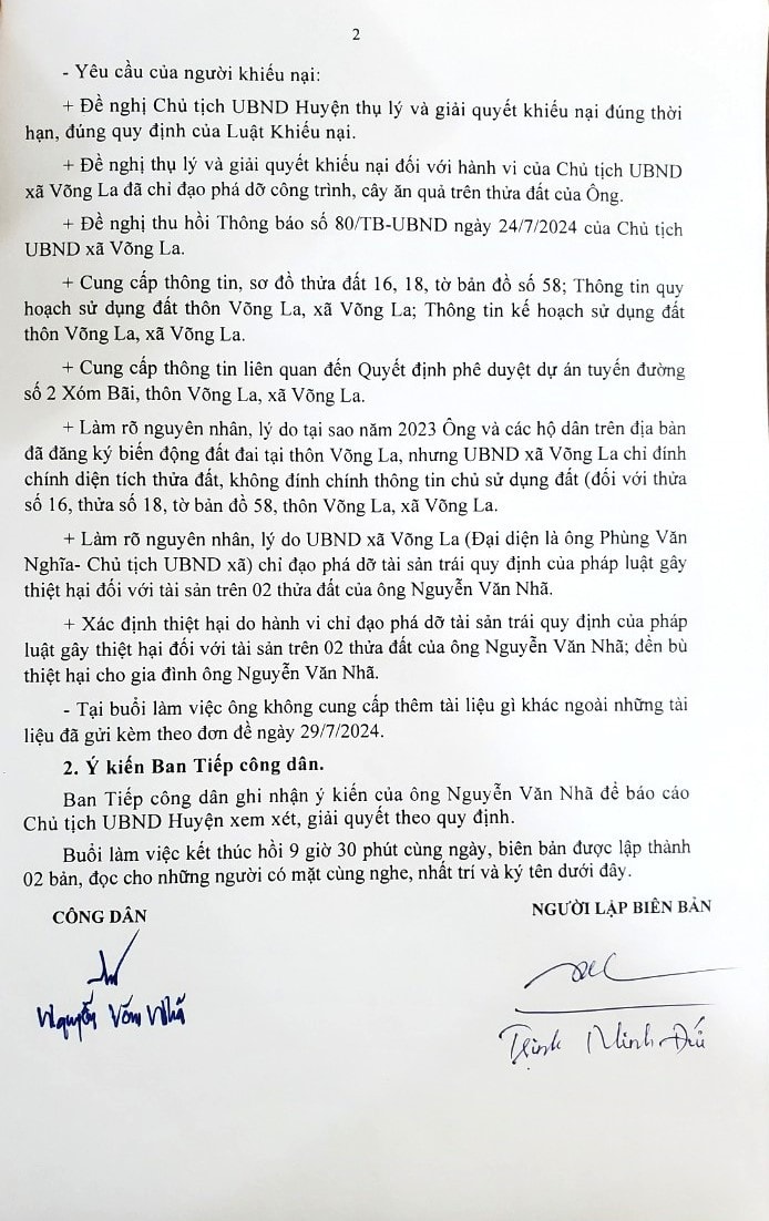 Xã Võng La (huyện Đông Anh): Cử tri kêu cứu bị thu hồi đất nhưng không được thông báo -0