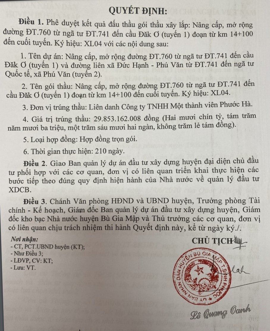 Hiệu quả trong hoạt động đấu thầu của Công ty TNHH Xây dựng Cầu đường Đại Phát: Trúng gói thầu hơn 42,5 tỷ đồng tiết kiệm cho ngân sách 9 triệu đồng -0
