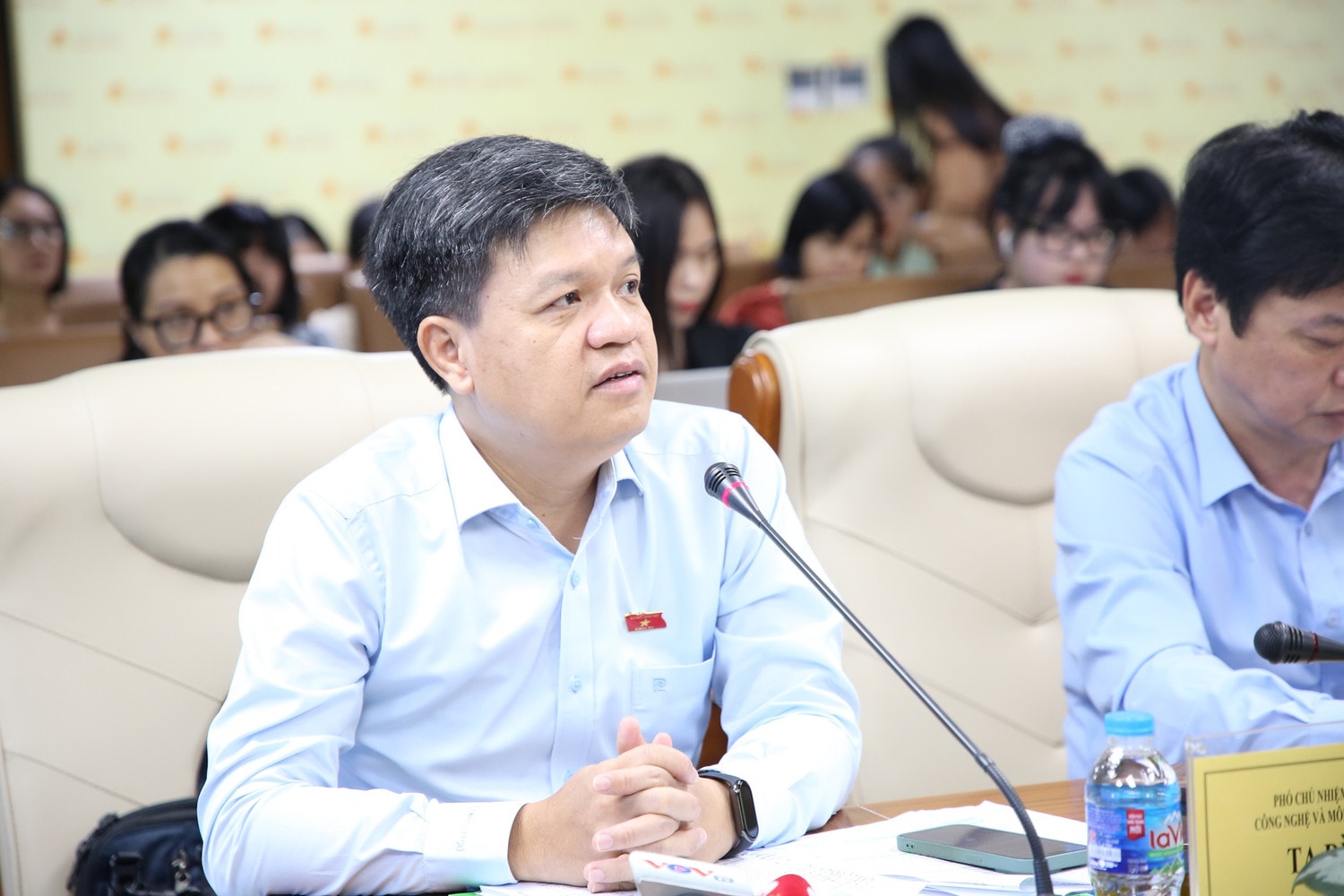 Phó Chủ nhiệm Ủy ban Khoa học, Công nghệ và Môi trường Tạ Đình Thi cho rằng việc kiểm kê khí thải nhà kính đặc biệt quan trọng trong bối cảnh hiện nay. Ảnh: Duy Thông Kiểm kê khí thải nhà kính để hướng đến lợi ích bền vững -0