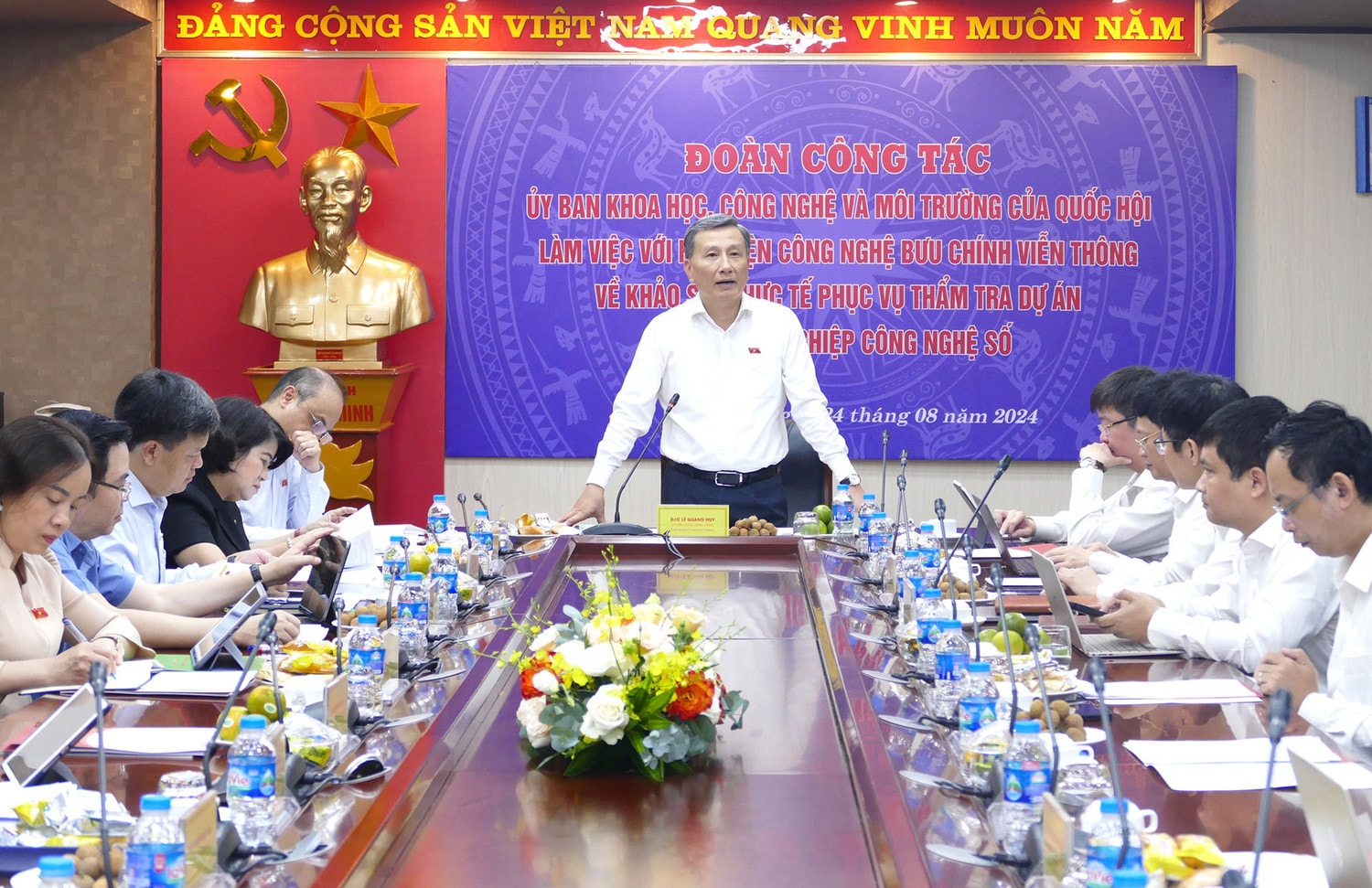 Đoàn khảo sát của Ủy ban Khoa học, Công nghệ và Môi trường làm việc với Học viện Công nghệ bưu chính viễn thông -0