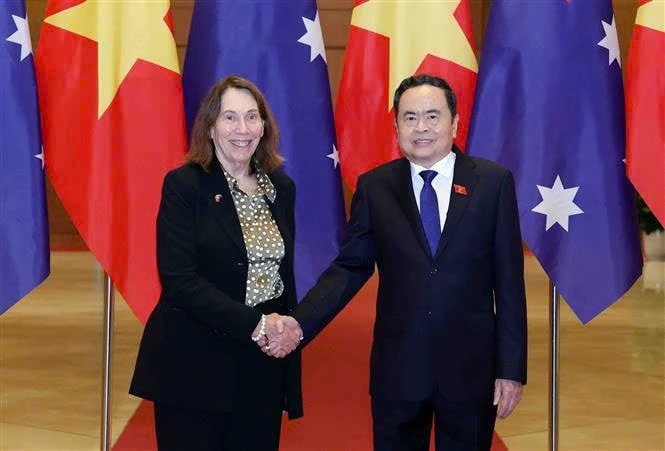 National Assembly Chairman Tran Thanh Man held talks with President of the Australian Senate Sue Lines. Photo: Lam Hien Top legislator holds talks with Australia Senate President -0