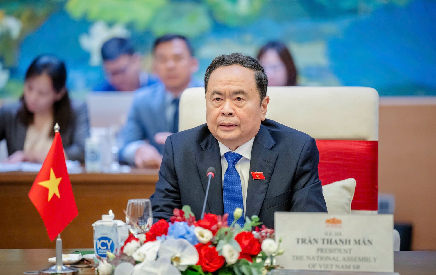 Chủ tịch Quốc hội Trần Thanh Mẫn chủ trì Lễ đón Chủ tịch Thượng viện Australia Sue Lines thăm chính thức Việt Nam -0