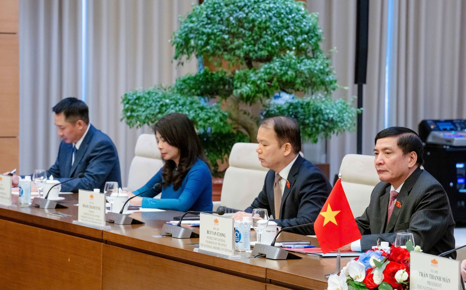 Chủ tịch Quốc hội Trần Thanh Mẫn chủ trì Lễ đón Chủ tịch Thượng viện Australia Sue Lines thăm chính thức Việt Nam