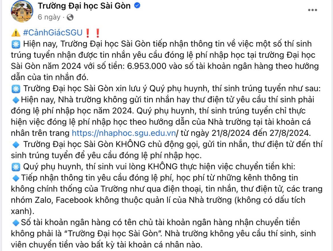 Nhiều trường đại học cảnh báo lừa đảo nhập học -0