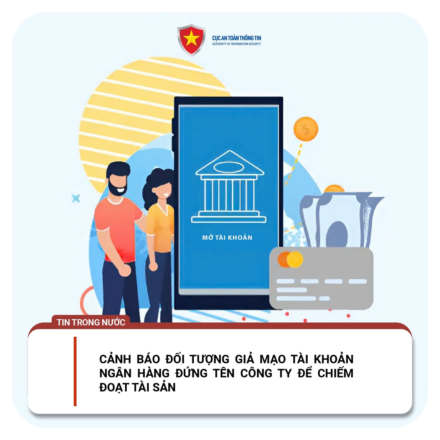 Cảnh báo đối tượng giả mạo tài khoản ngân hàng đứng tên công ty để chiếm đoạt tài sản -0