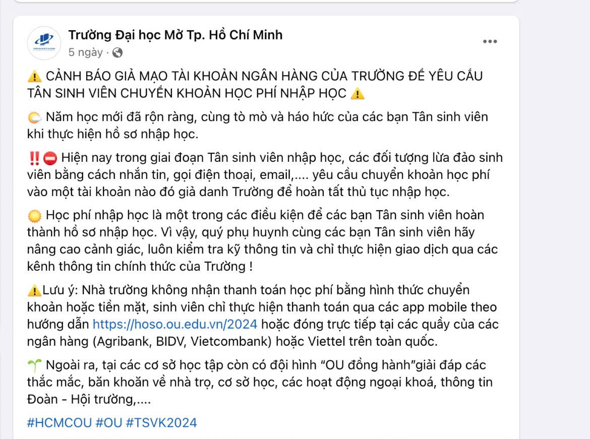 Nhiều trường đại học cảnh báo lừa đảo nhập học -0