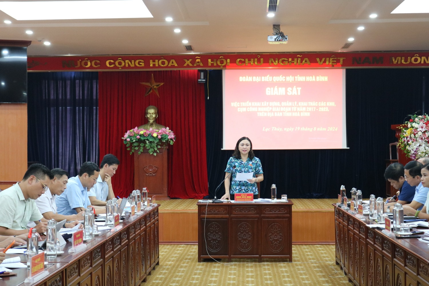 Toàn cảnh buổi giám sát. Ảnh Trọng Đạt