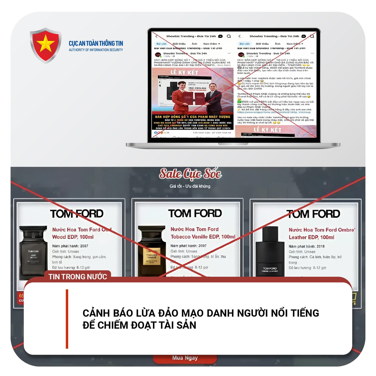 Cảnh báo lừa đảo mạo danh người nổi tiếng để chiếm đoạt tài sản -0