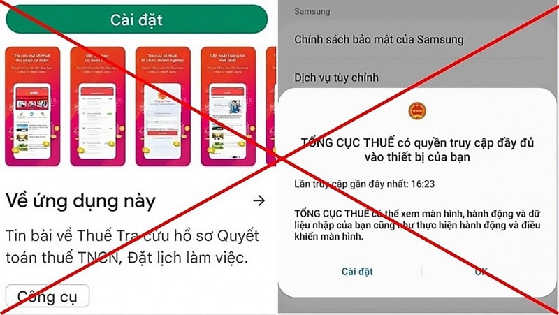 Cảnh giác giả danh cơ quan thuế yêu cầu cài phần mềm giả mạo để chiếm đoạt tài sản -0