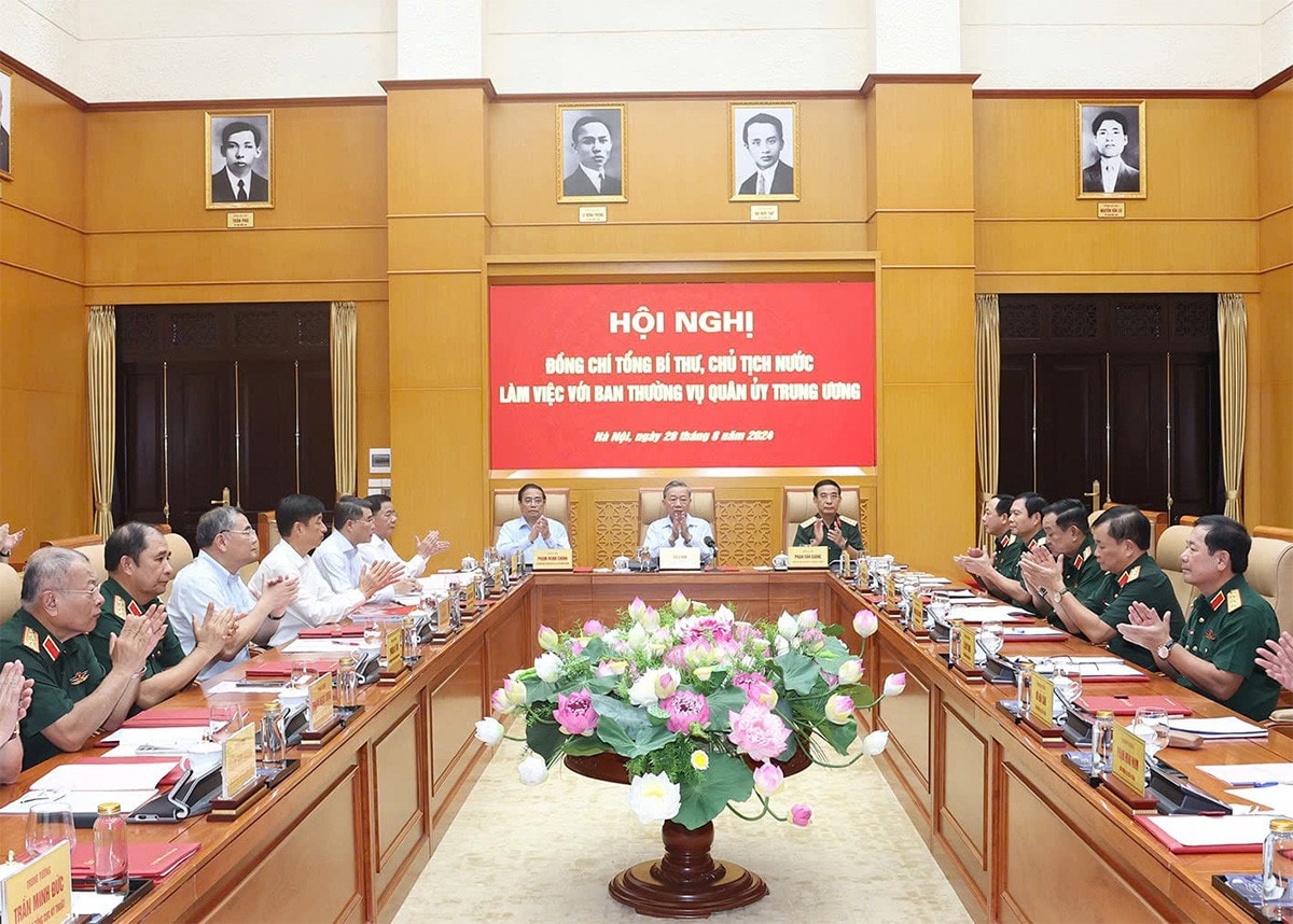 Tổng Bí thư, Chủ tịch nước Tô Lâm làm việc với Ban Thường vụ Quân ủy Trung ương -2
