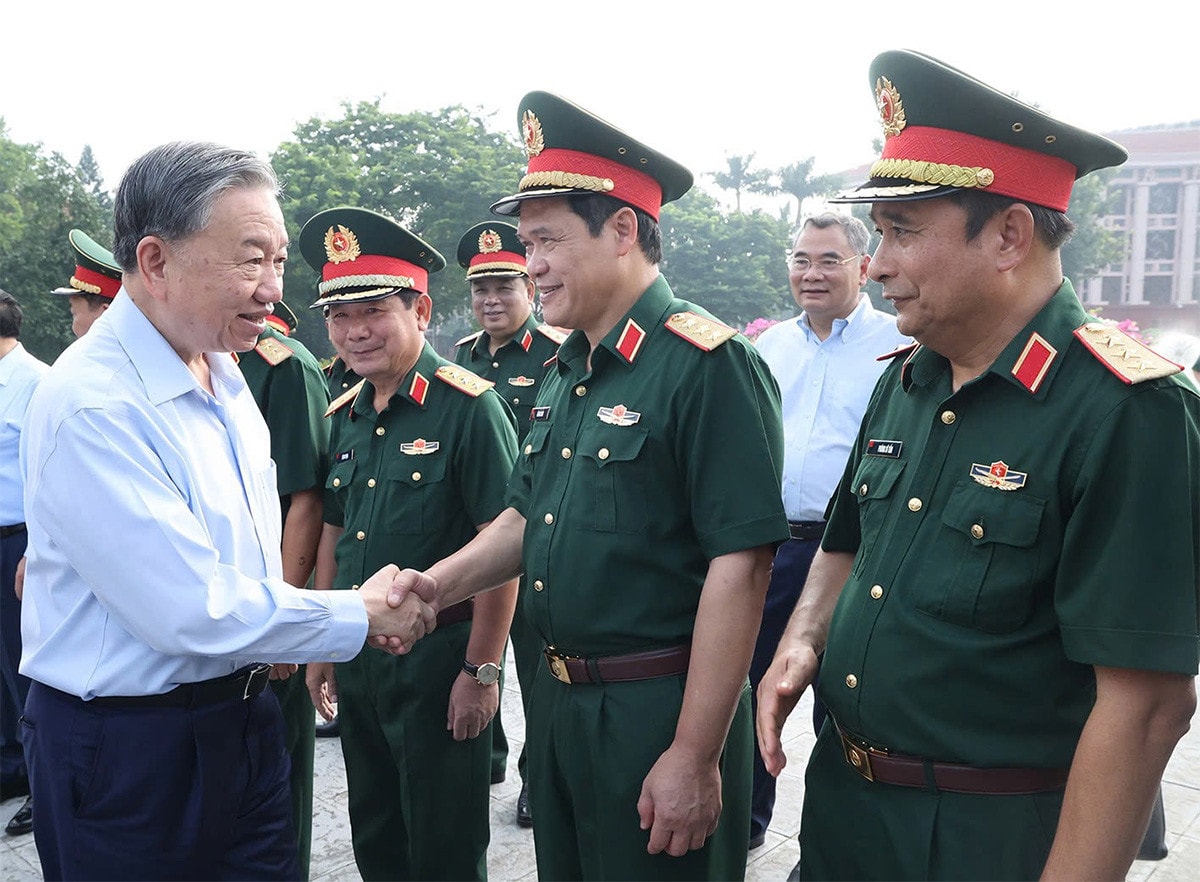 Tổng Bí thư, Chủ tịch nước Tô Lâm làm việc với Ban Thường vụ Quân ủy Trung ương -5