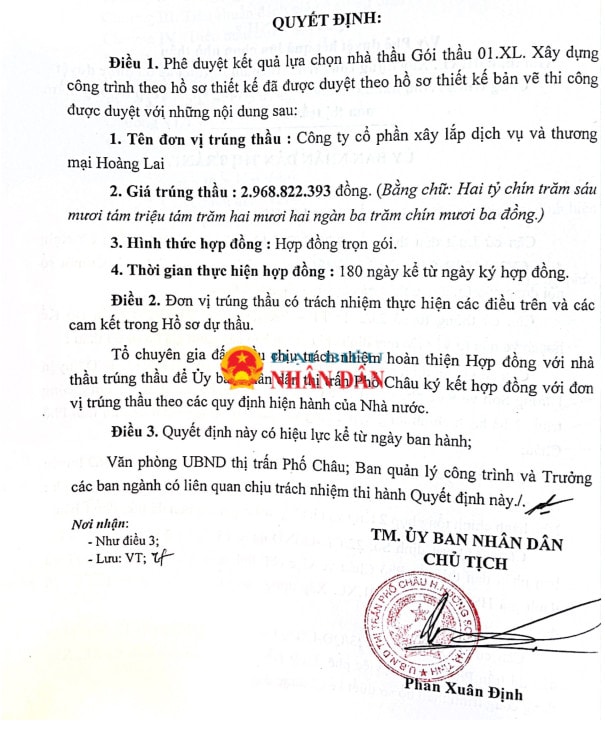 Hiệu quả trong hoạt động đấu thầu Công ty CP Xây lắp – Dịch vụ và thương mại Hoàng Lai và liên danh: Trúng gói thầu hơn 128 tỷ đồng, tiết kiệm cho ngân sách “siêu thấp” -0