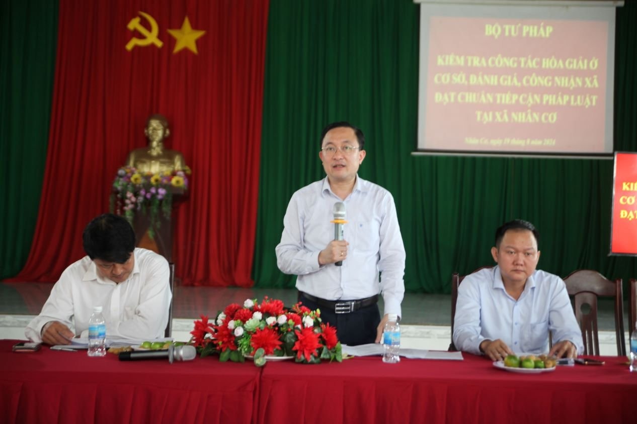 Xã Nhân Cơ, huyện Đắk R’Lấp, tỉnh Đắk Nông được công nhận xã đạt chuẩn tiếp cận pháp luật ảnh 1