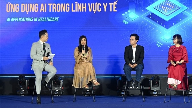 Các diễn giả chia sẻ tại Ngày hội Trí tuệ nhân tạo Việt Nam 2024 (Ảnh: Linh Chi)