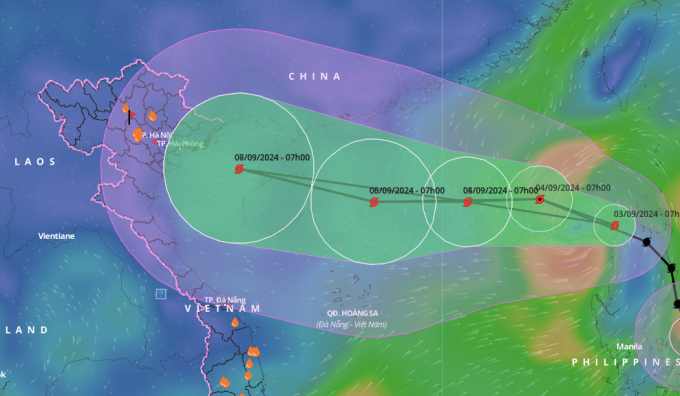 Bão YAGI vào Biển Đông và trở thành bão số 3 trong năm nay -0