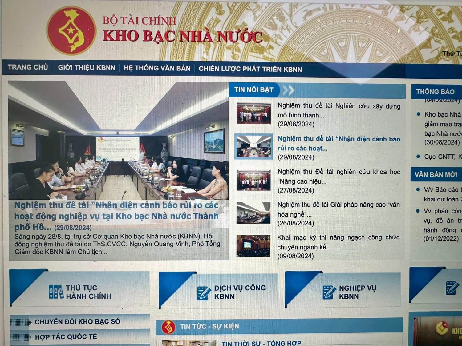 Giả mạo trang thông tin điện tử của Kho bạc Nhà nước để lừa đảo -0