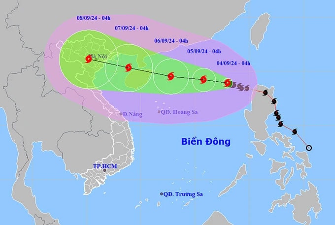 Bão số 3 mạnh cấp 11, giật cấp 13 trên khu vực Bắc Biển Đông -0