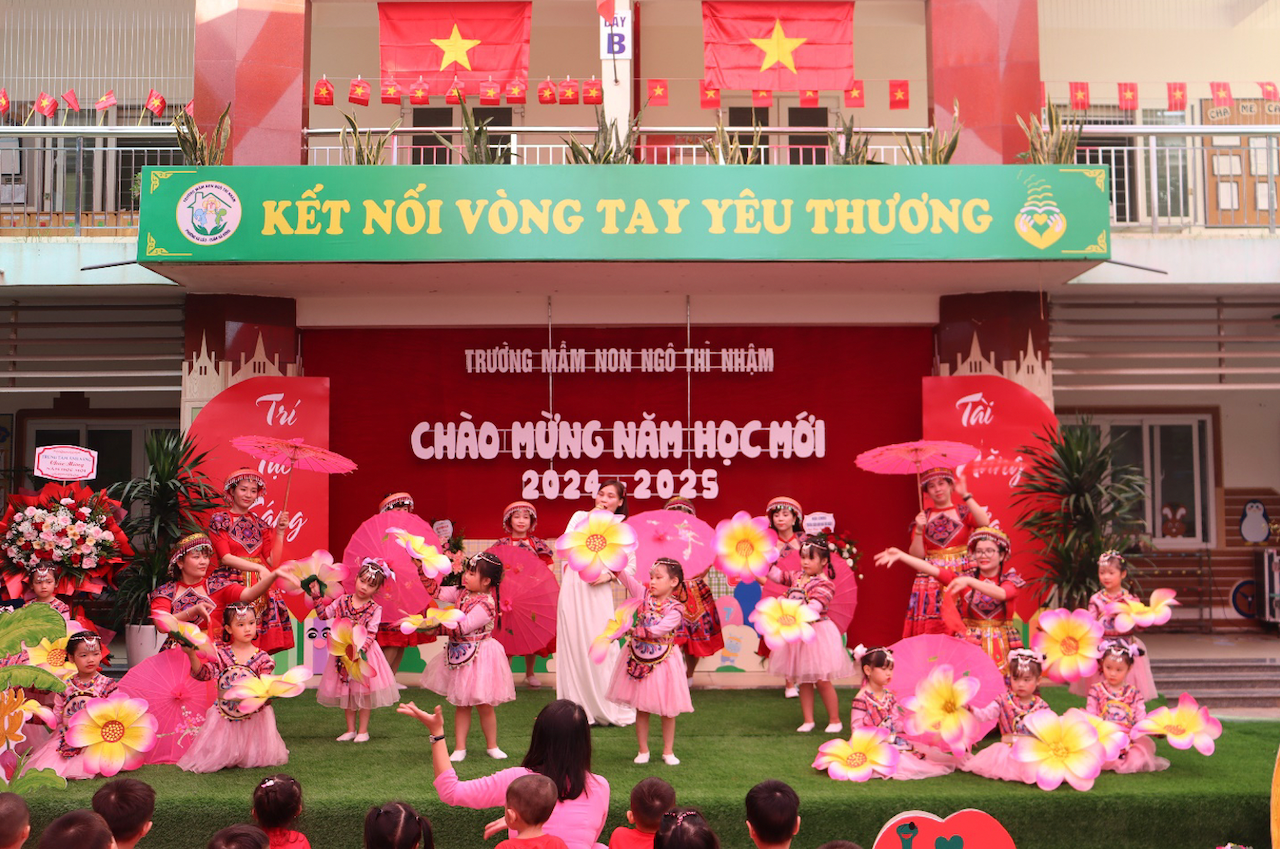 Quận Hà Đông (Hà Nội): Trường Mầm non Ngô Thì Nhậm tưng bừng đón năm học mới -0