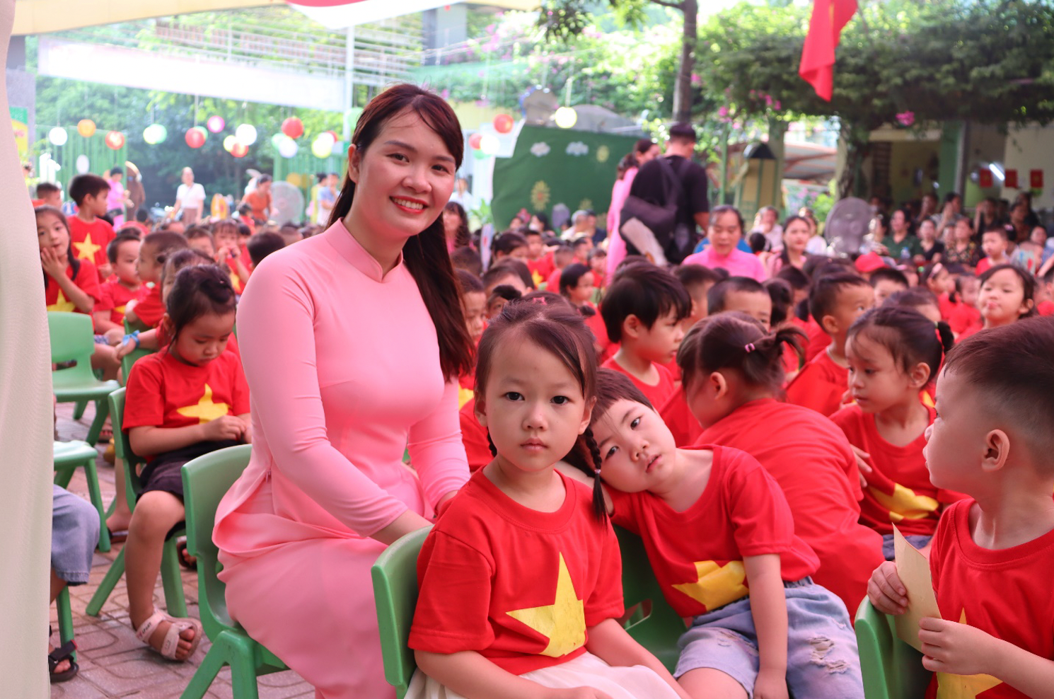 Quận Hà Đông (Hà Nội): Trường Mầm non Ngô Thì Nhậm tưng bừng đón năm học mới -0