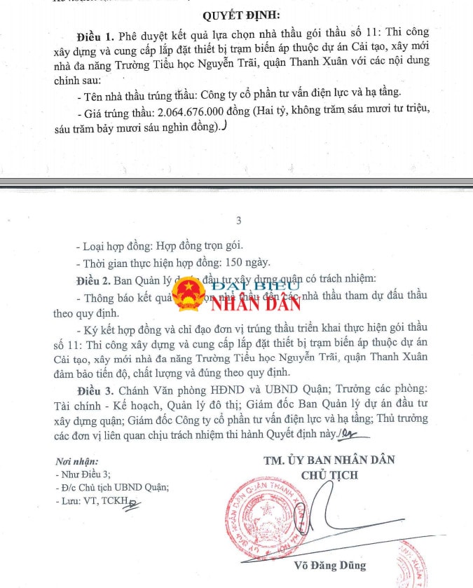 Hà Nội: Lộ diện nhà thầu “quen mặt” thường xuyên trúng thầu tại quận Thanh Xuân -0