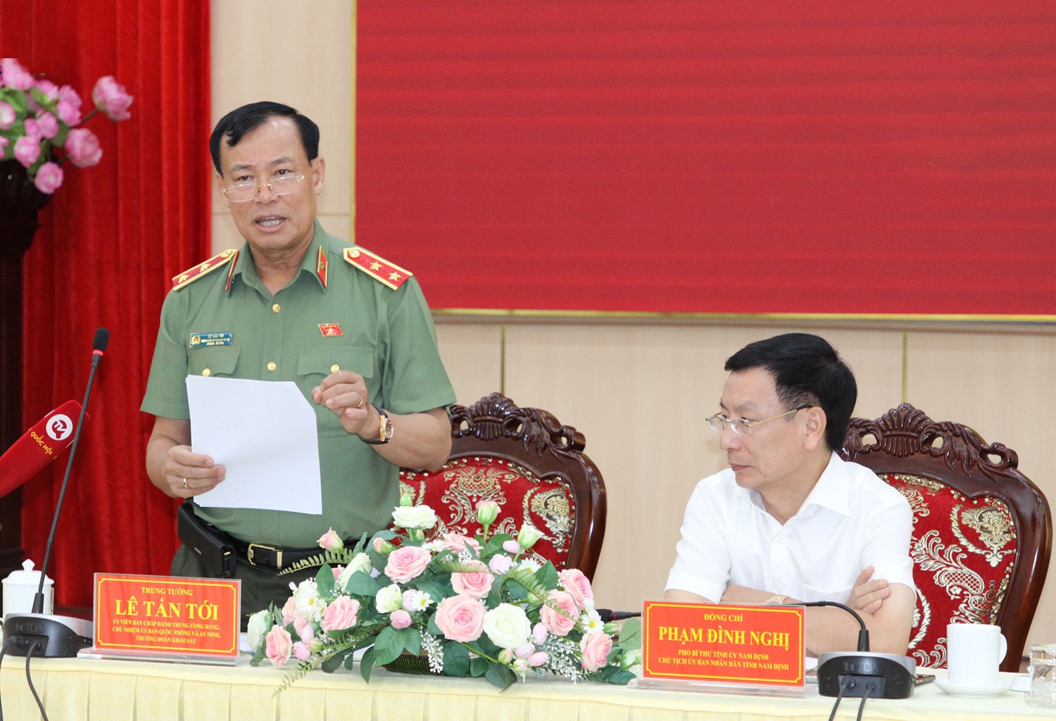 Đoàn khảo sát của Ủy ban Quốc phòng và An ninh làm việc với UBND tỉnh Nam Định -0