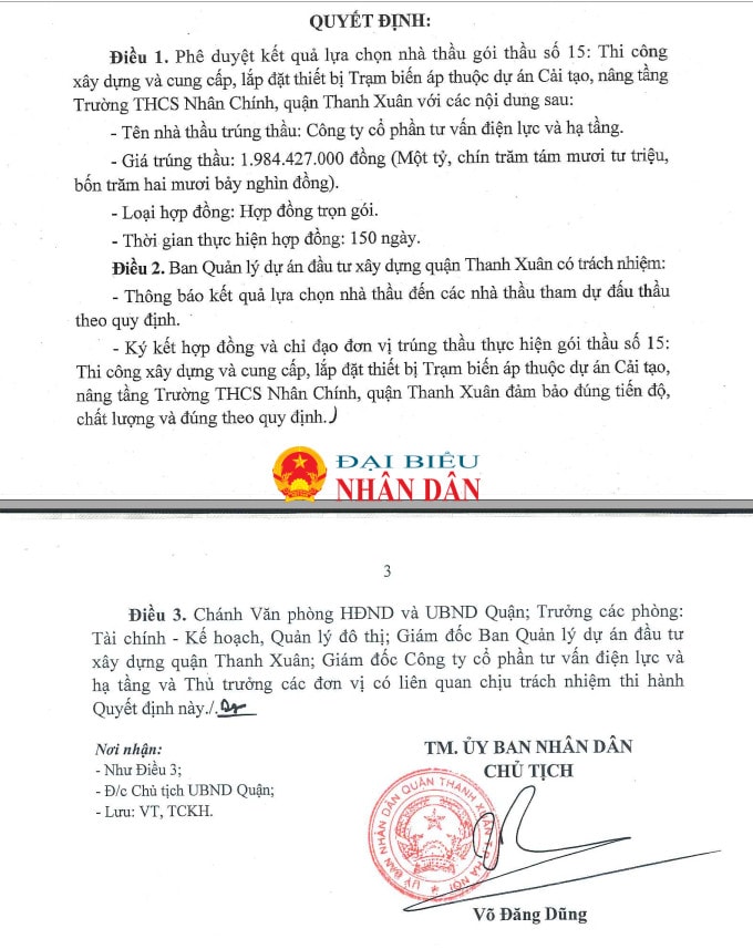 Hà Nội: Lộ diện nhà thầu “quen mặt” thường xuyên trúng thầu tại quận Thanh Xuân -0