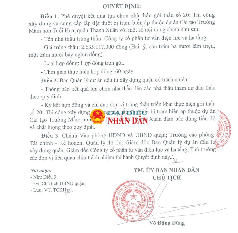 Hà Nội: Lộ diện nhà thầu “quen mặt” thường xuyên trúng thầu tại quận Thanh Xuân -0