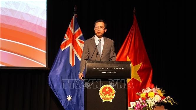 Vietnamese Ambassador to Australia Pham Hung Tam speaks at the event (Photo: VNA) Vietnam, Australia celebrate strong ties on National Day -0