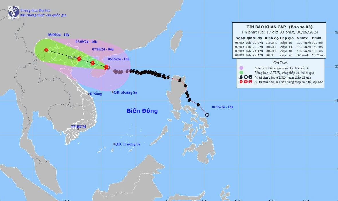 Siêu bão Yagi còn cách Quảng Ninh khoảng 360km -0