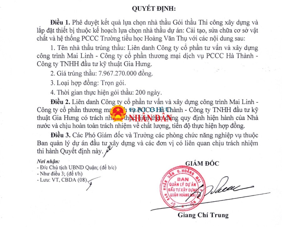Hà Nội: Công ty Cổ phần tư vấn và xây dựng công trình Mai Linh thường xuyên “trúng thầu sát giá” -0