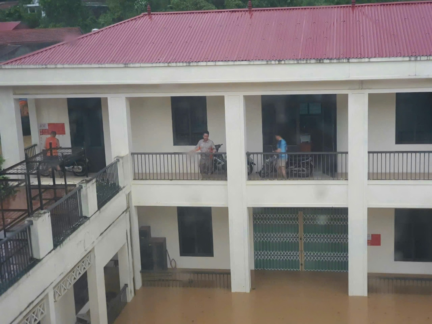Huyện Sơn Động, Bắc Giang bị ngập úng do mưa bâo. Ảnh NPC.jpg