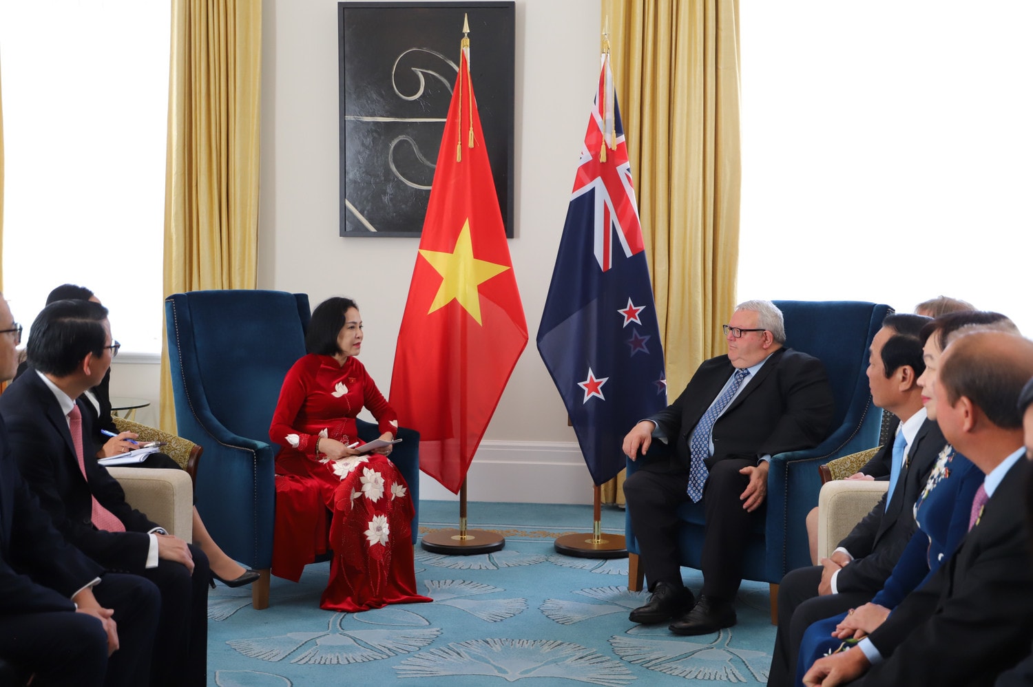 Phó Chủ tịch Quốc hội Nguyễn Thị Thanh hội đàm cùng Chủ tịch Quốc hội New Zealand và Phó Chủ tịch Quốc hội New Zealand.JPG