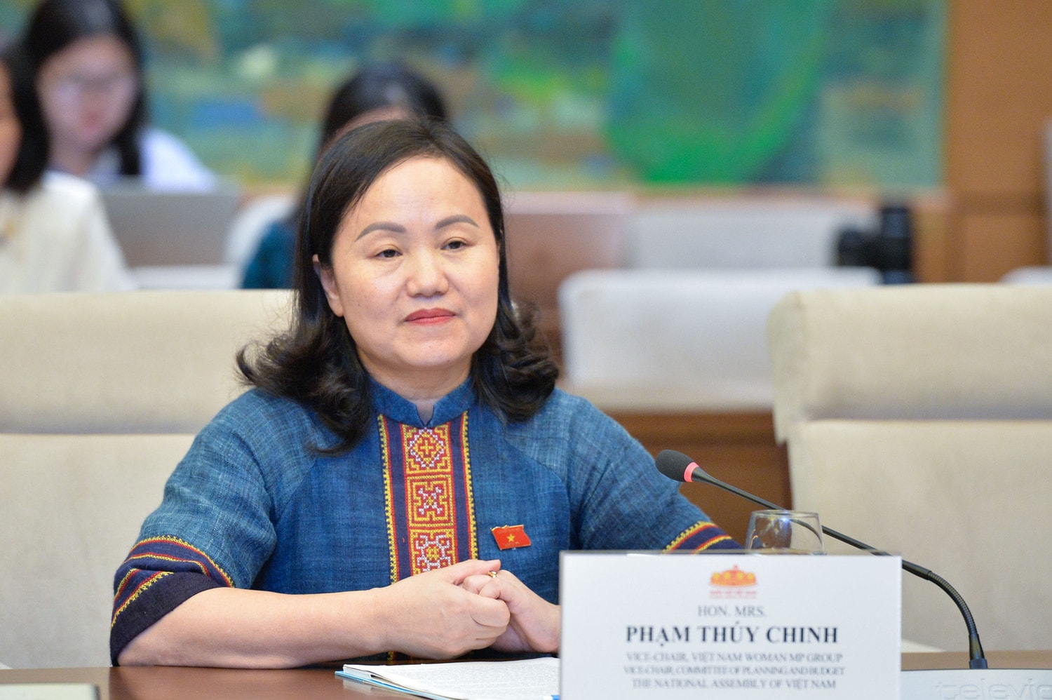 Phó Chủ nhiệm Ủy ban Tài chính - Ngân sách Phạm Thúy Chinh phát biểu