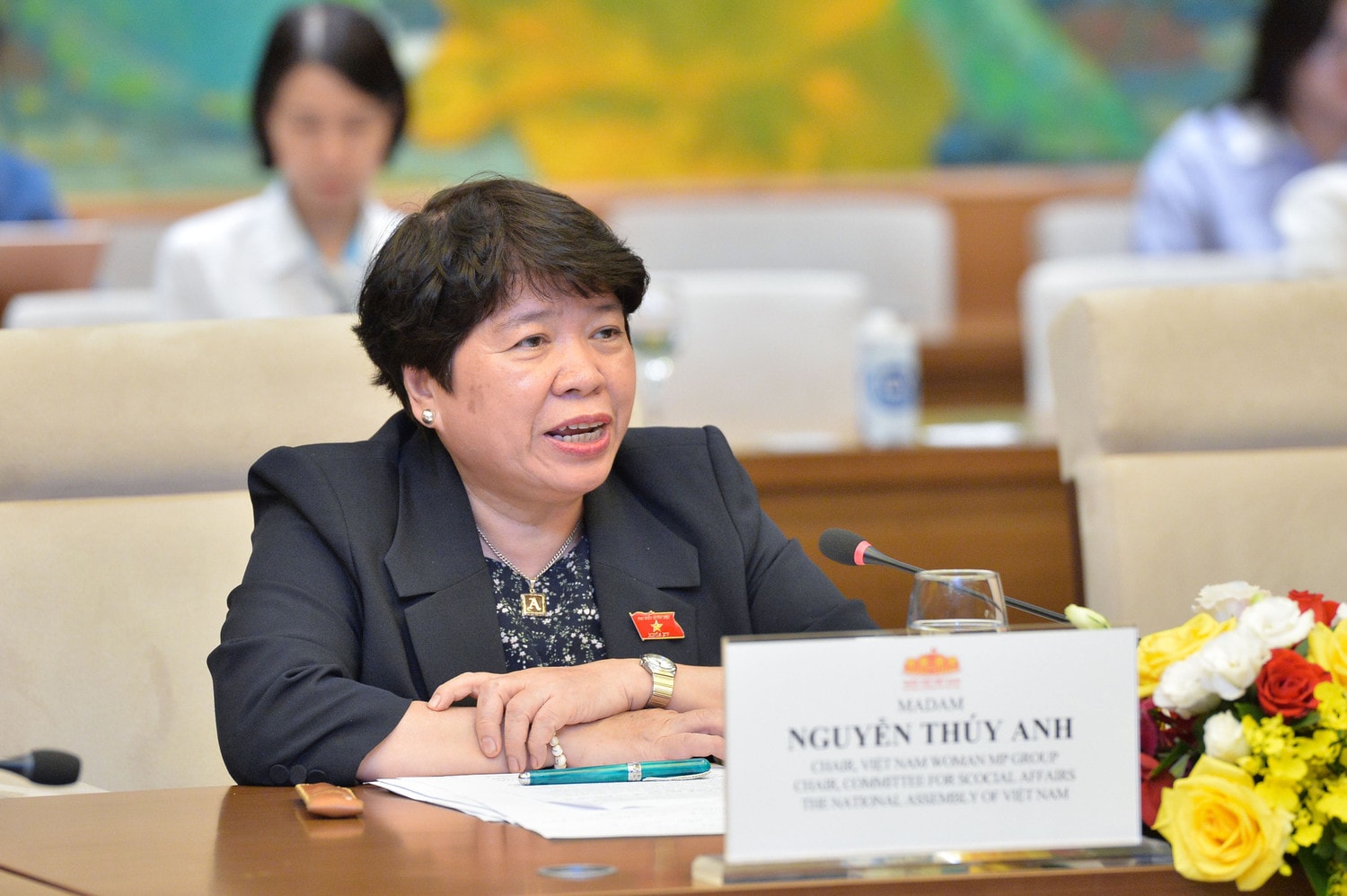 Chủ nhiệm Ủy ban Xã hội Nguyễn Thúy Anh phát biểu.