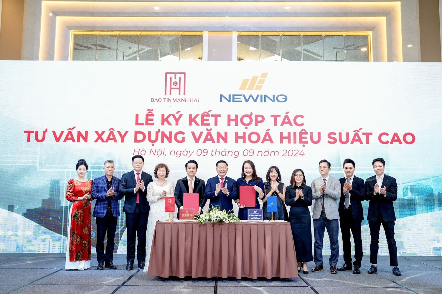 Bảo Tín Mạnh Hải tràn đầy hy vọng trong buổi ký kết hợp tác cùng đối tác NEWing