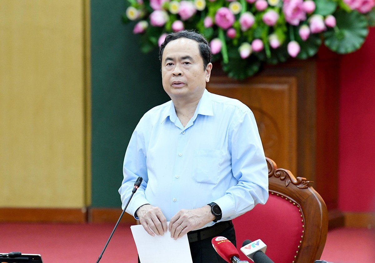Chủ tịch Quốc hội Trần Thanh Mẫn phát biểu. Ảnh: Lâm Hiển