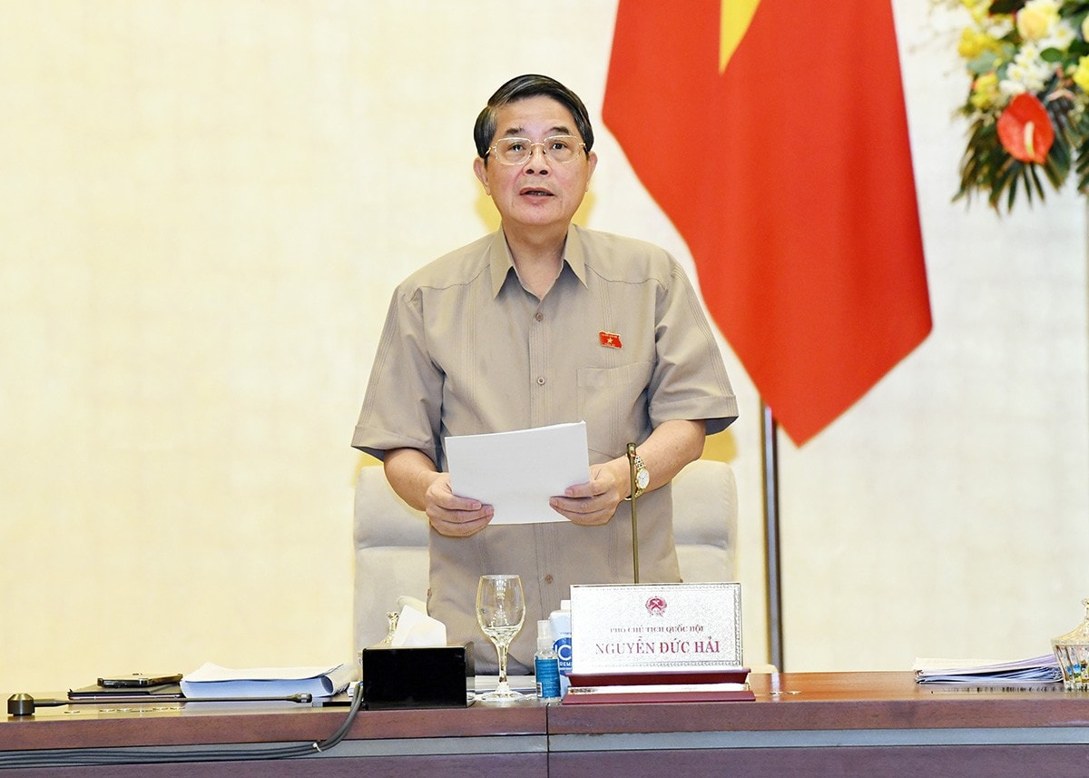 Phó Chủ tịch Quốc hội Nguyễn Đức Hải điều hành Phiên họp. Ảnh: Lâm Hiển