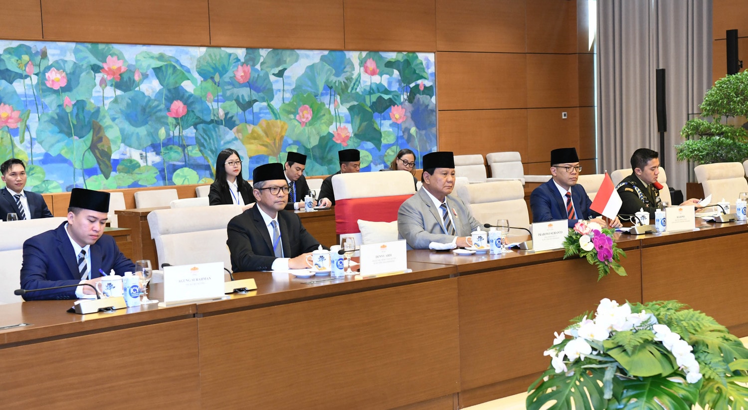 Tổng thống đắc cử Cộng hòa Indonesia Prabowo Subianto phát biểu. Ảnh: Lâm Hiển