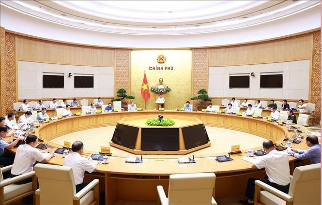 Thủ tướng Phạm Minh Chính chủ trì cuộc họp về công tác Biển Đông - hải đảo. Ảnh: Dương Giang/TTXVN