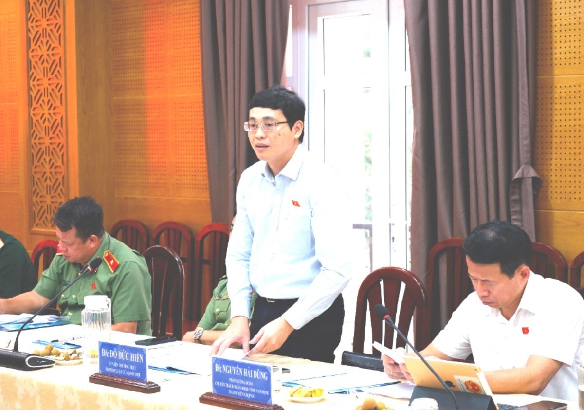 Ủy viên Thường trực Ủy ban Pháp luật Đỗ Đức Hiển phát biểu