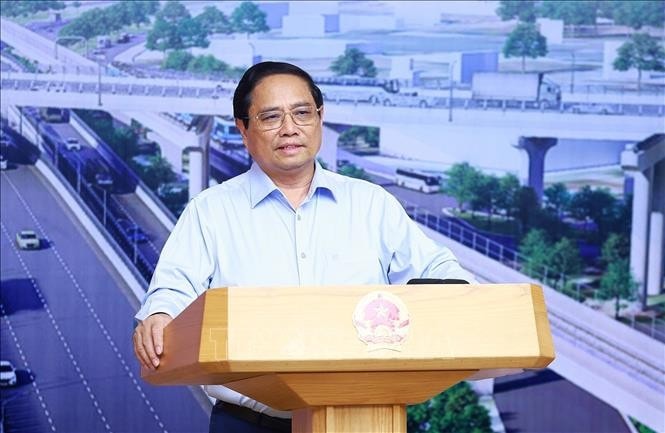 Thủ tướng Phạm Minh Chính chủ trì phiên họp thứ 14 của Ban Chỉ đạo Nhà nước các công trình, dự án quan trọng quốc gia, trọng điểm ngành giao thông vận tải. Ảnh: Dương Giang/TTXVN