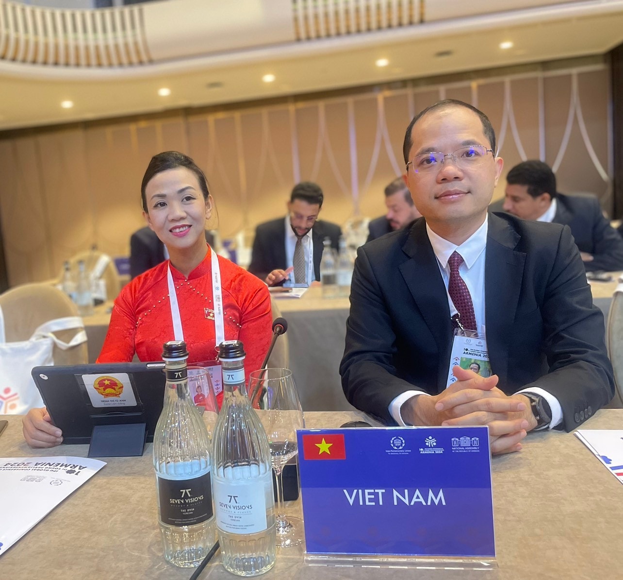 Đoàn ĐBQH Việt Nam do Phó Chủ nhiệm Ủy ban Văn hóa, Giáo dục, Phó Chủ tịch Thường trực Nhóm Đại biểu Quốc hội trẻ Khóa XV Đinh Công Sỹ làm Trưởng đoàn tham dự Hội nghị