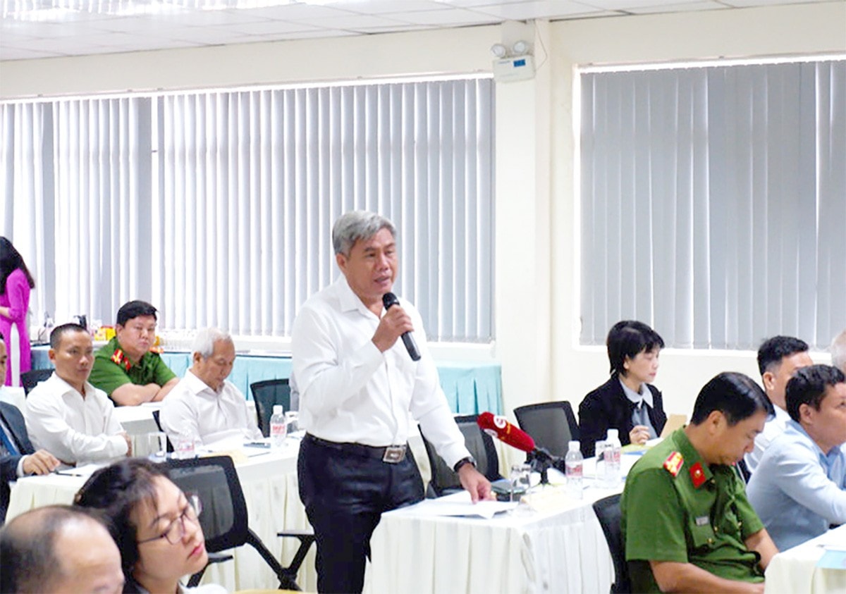 Tổng giám đốc Công ty TNHH Dịch vụ quản lý tài sản VSIP Nguyễn Minh Tâm phát biểu