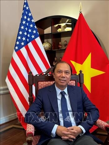 Đại sứ Việt Nam tại Mỹ Nguyễn Quốc Dũng. Ảnh: Kiều Trang/PV TTXVN tại Washington DC, Mỹ