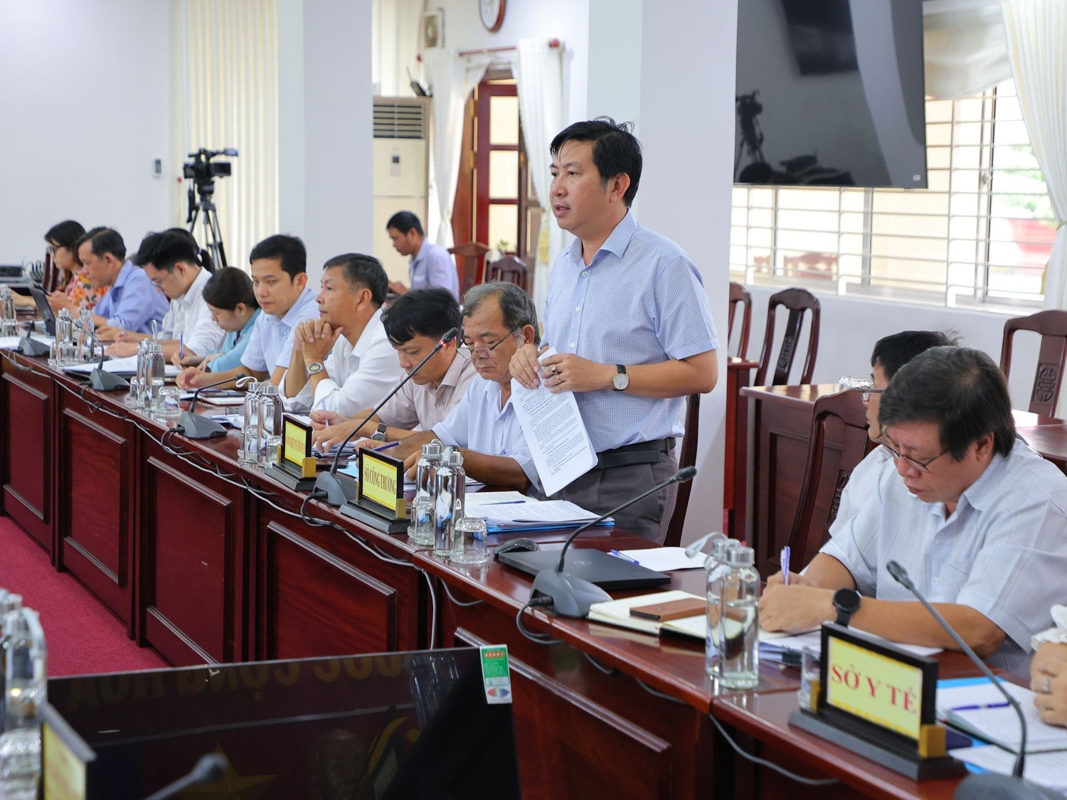Đại diện Sở Công thương Tây Ninh phát biểu tại buổi giám sát.jpg