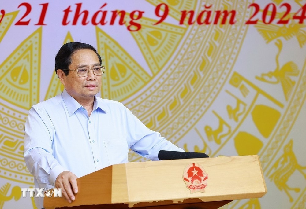Thủ tướng Phạm Minh Chính chủ trì Hội nghị. Ảnh: Dương Giang/TTXVN
