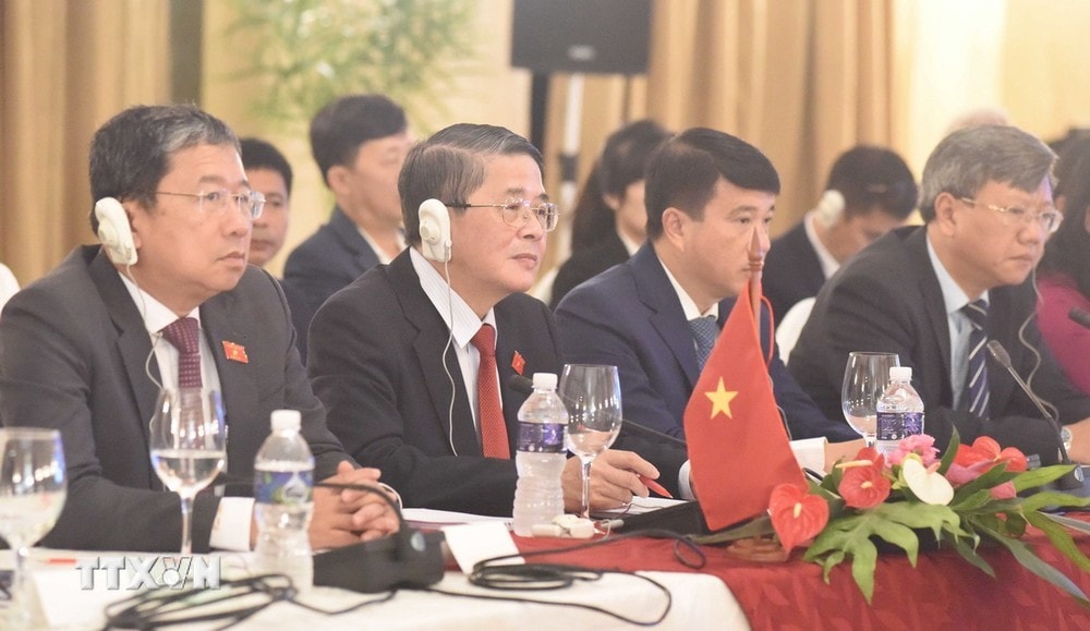 Phó Chủ tịch Quốc hội Nguyễn Đức Hải tại Phiên họp thứ nhất Ủy ban hợp tác liên nghị viện Việt Nam-Cuba. Ảnh: Việt Hùng/TTXVN