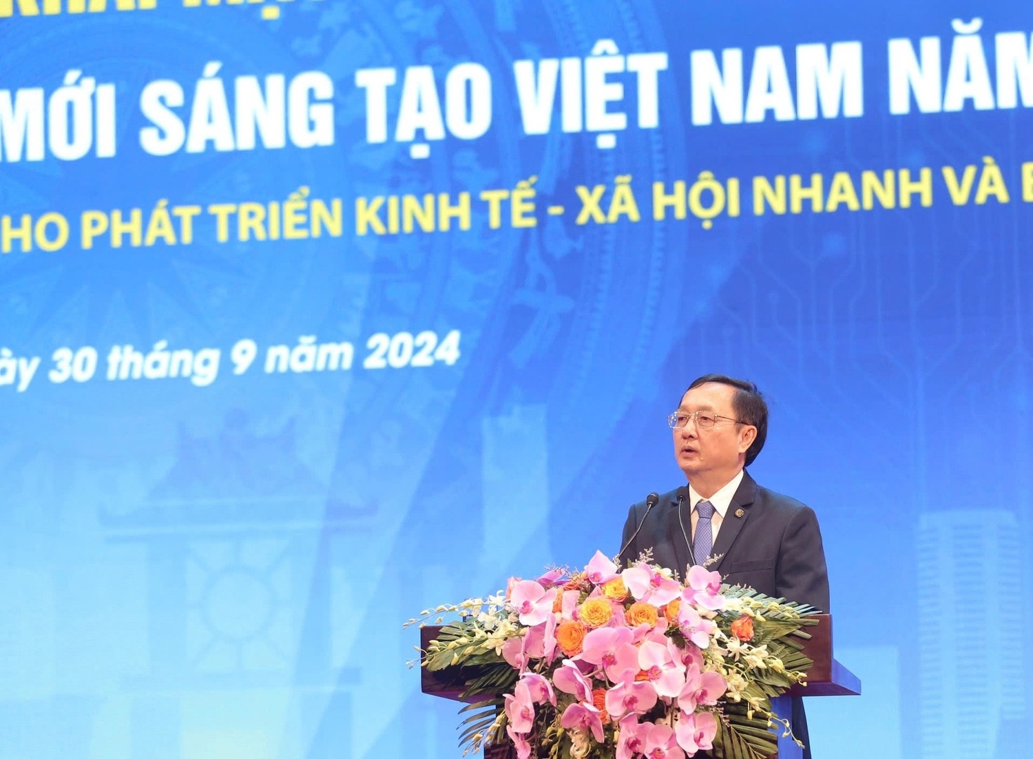 Bộ trưởng Bộ Khoa học và Công nghệ Huỳnh Thành Đạt phát biểu khai mạc