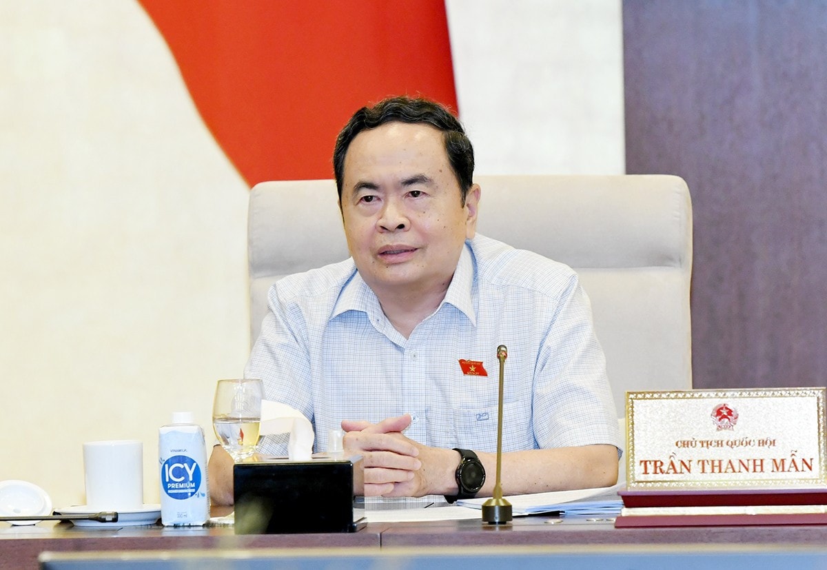 Chủ tịch Quốc hội Trần Thanh Mẫn phát biểu tại phiên họp